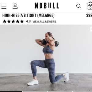 NOBULL HIGH RISE TIGHT BLUE MELANGE SZ S
